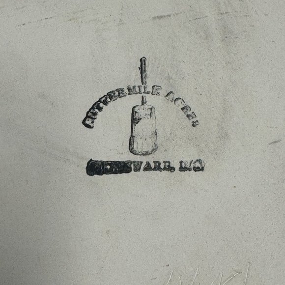 Buttermilk Acres Stoneware Blue Noahs Ark Pottery Plate 9 1/2" Signed Rare - Picture 8 of 9